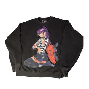 Praying Rabbit Sweatshirt Mens Medium Anime Girl Graphic Limited Drop Streetwear